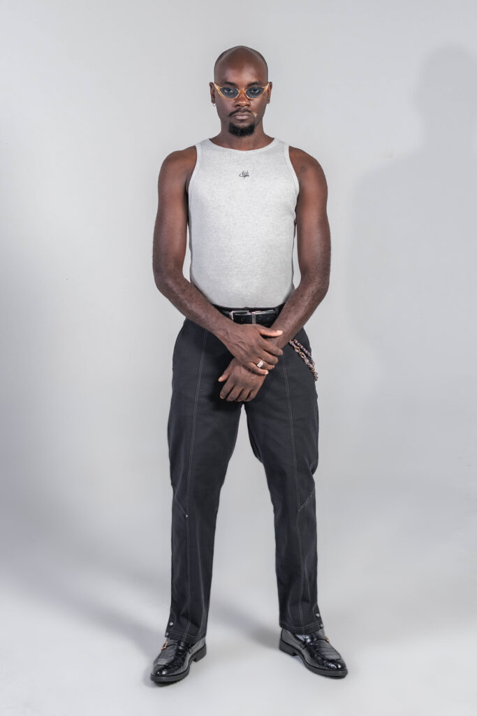 Grey tank top Esqueleto gris en rib - Image 4