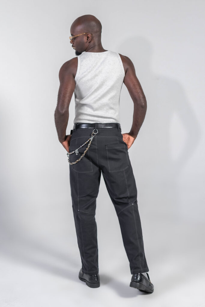 Grey tank top Esqueleto gris en rib - Image 2